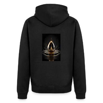Déposer chrome 2 - Veste à capuche bio Premium Unisexe - noir - Dos - Nico (187cm)