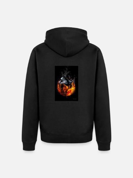 Drops fire 6 - Unisex Premium Organic Zip Hoodie - black