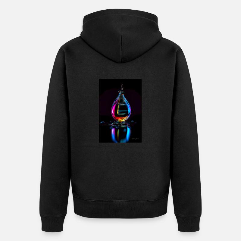 Gouttes néon 7 - Veste à capuche bio Premium Unisexe - noir
