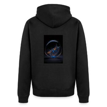 Kaos dans un feu de bulle 2 - Veste à capuche bio Premium Unisexe - noir - Dos - Nico (187cm)