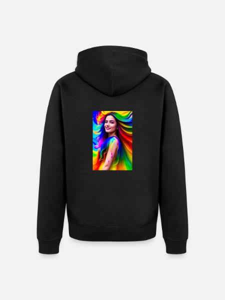 Néon Beauté 7 - Veste à capuche bio Premium Unisexe - noir