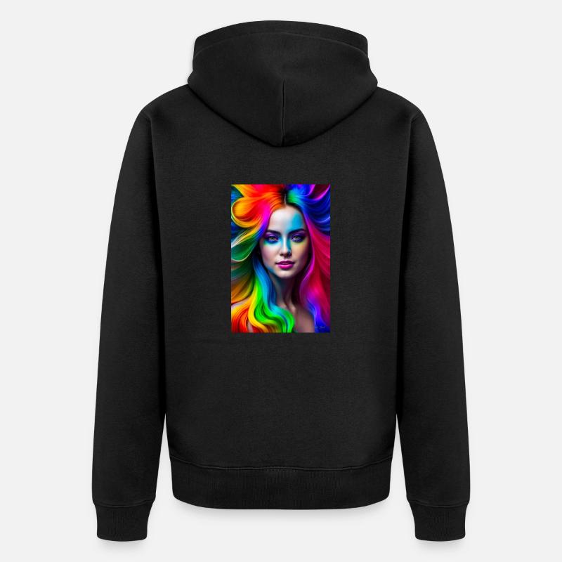 Néon Beauté 3 - Veste à capuche bio Premium Unisexe - noir