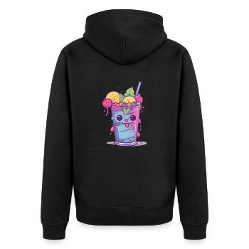 Cocktail kawaii 2 - Veste à capuche bio Premium Unisexe - noir - Dos - Nico (187cm)