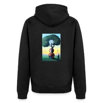 Musique intemporelle - Veste à capuche bio Premium Unisexe - noir - Dos - Nico (187cm)