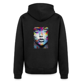 Graffiti Street Art Spray Couleurs Cool Artiste Rétro - Veste à capuche bio Premium Unisexe - noir - Dos - Nico (187cm)