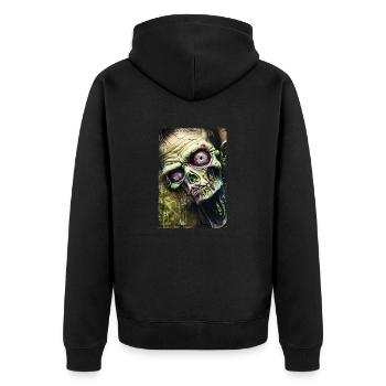 Graffiti Street Art Spray Colors Cool Artist Retro - Unisex Premium Organic Zip Hoodie - black - Back - Nico (187cm)