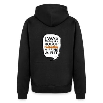Jokes Christmas Tree Artificial Cool Joke Sayings - Unisex Premium Organic Zip Hoodie - black - Back - Nico (187cm)