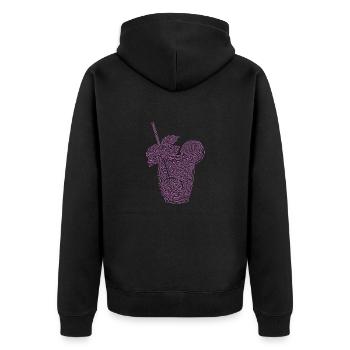 Laby Mojito Neon - Unisex Premium Bio Zip Hoodie - Schwarz - Hinten - Nico (187cm)