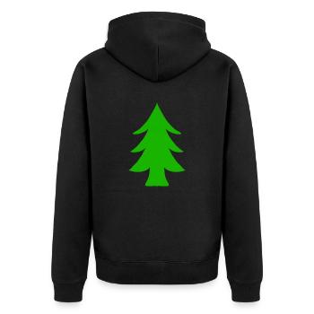 Fir tree - Unisex Premium Organic Zip Hoodie - black - Back - Nico (187cm)