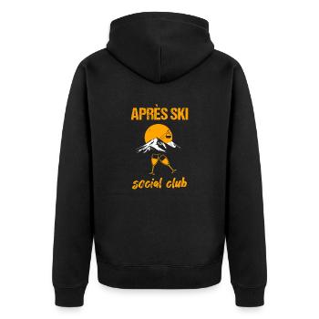 Club social d’après-ski - Veste à capuche bio Premium Unisexe - noir - Dos - Nico (187cm)