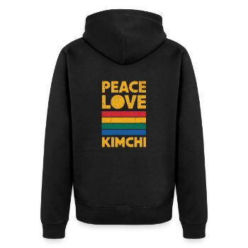 Lustiger Spruch für Foodies - Unisex Premium Bio Zip Hoodie - Schwarz - Hinten - Nico (187cm)