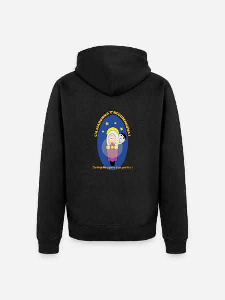 Neapolitan idioms : good luck - Unisex Premium Organic Zip Hoodie - black