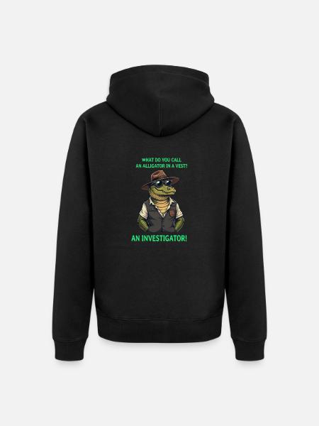 Ein Ermittler - Unisex Premium Bio Zip Hoodie - Schwarz