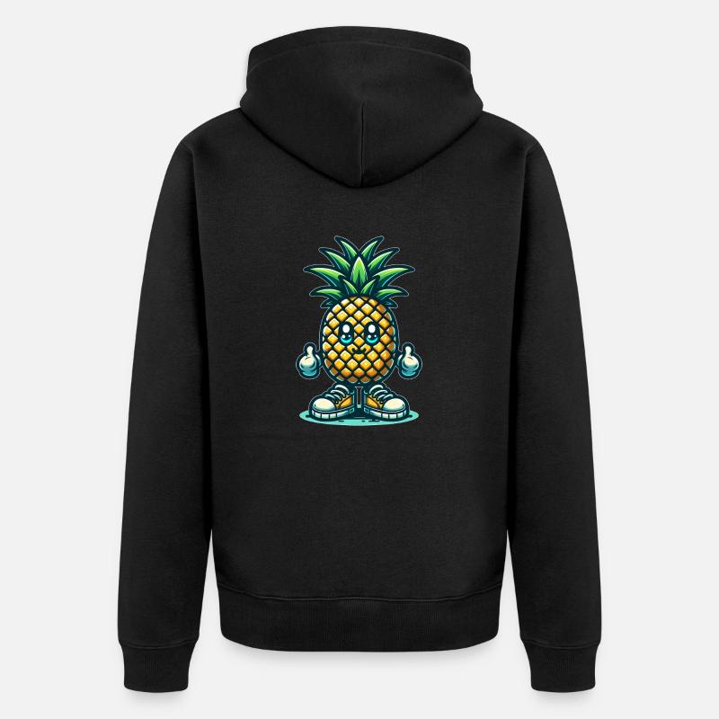 Ananas mignon - Veste à capuche bio Premium Unisexe - noir