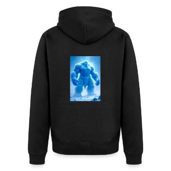 Jötunn Uralte Riesen gegen Götter im nordischen Mythos - Unisex Premium Bio Zip Hoodie - Schwarz - Hinten - Nico (187cm)