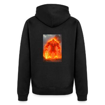 Le géant de l’incendie de Surt mène la destruction Ragnarök - Veste à capuche bio Premium Unisexe - noir - Dos - Nico (187cm)