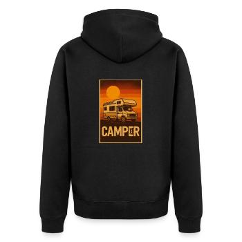 Camper rencontre Bitcoin - Veste à capuche bio Premium Unisexe - noir - Dos - Nico (187cm)