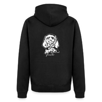 Portrait Vizsla Portrait Chien Chiens Wilsigns - Veste à capuche bio Premium Unisexe - noir - Dos - Nico (187cm)