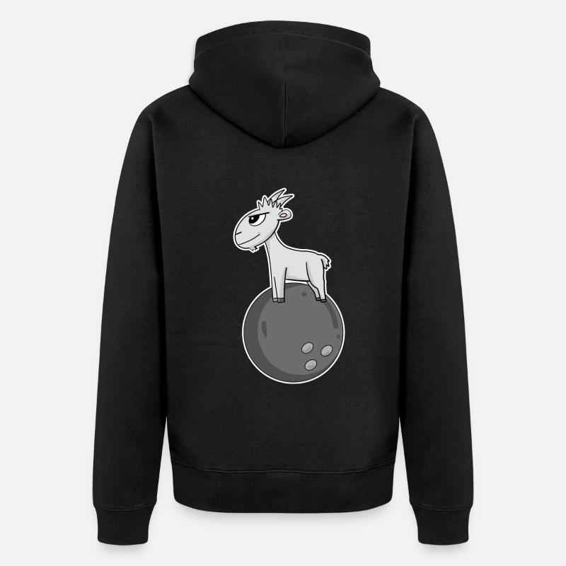 Bowling de chèvre - Veste à capuche bio Premium Unisexe - noir