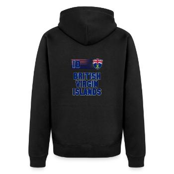 Équipe des îles Vierges britanniques de football - Veste à capuche bio Premium Unisexe - noir - Dos - Nico (187cm)
