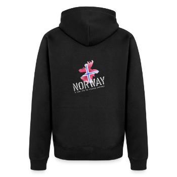 Orignal Norvège Norge - Veste à capuche bio Premium Unisexe - noir - Dos - Nico (187cm)