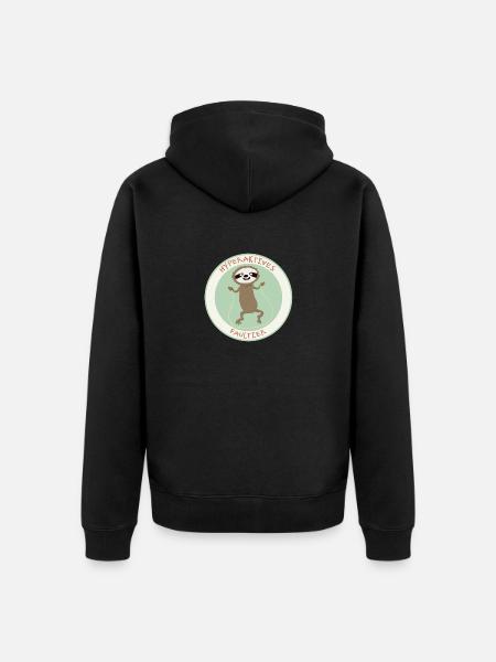 hyperaktiv Faultier - Unisex Premium Bio Zip Hoodie - Schwarz
