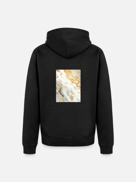Marble Stone - Unisex Premium Organic Zip Hoodie - black