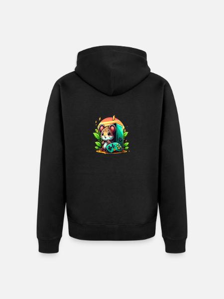 Gaming Maus - Unisex Premium Bio Zip Hoodie - Schwarz