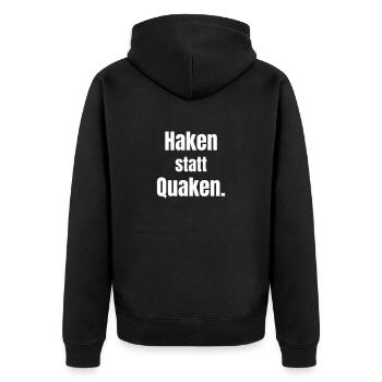 Hooks instead of croaking. - Unisex Premium Organic Zip Hoodie - black - Back - Nico (187cm)