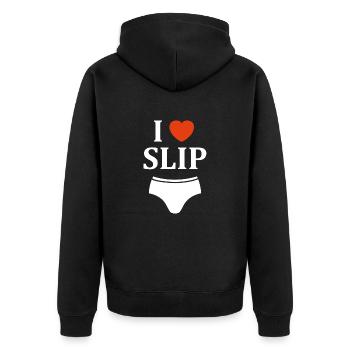 Slip - Veste à capuche bio Premium Unisexe - noir - Dos - Nico (187cm)