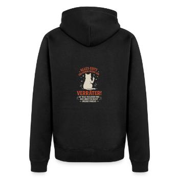 Abschied Kollegen Jobwechsel Arbeitskollege - Unisex Premium Bio Zip Hoodie - Schwarz - Hinten - Nico (187cm)
