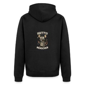 Yuck, People, I Hate People, Sarcasm, Irony - Unisex Premium Organic Zip Hoodie - black - Back - Nico (187cm)