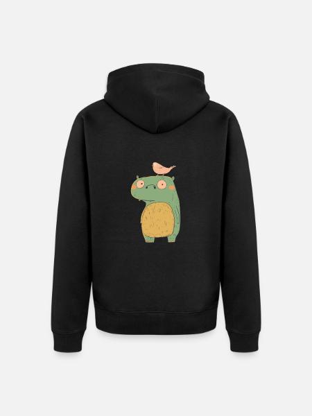 Little Monster | © M2-D2 - Unisex Premium Organic Zip Hoodie - black