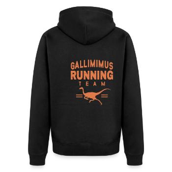 Gallimimus - Veste à capuche bio Premium Unisexe - noir - Dos - Nico (187cm)
