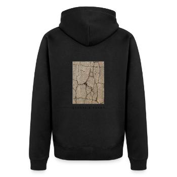 Laurel & Hardy - Unisex Premium Organic Zip Hoodie - black - Back - Nico (187cm)
