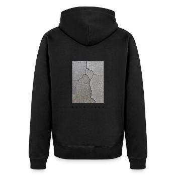 Huckepack - Unisex Premium Bio Zip Hoodie - Schwarz - Hinten - Nico (187cm)