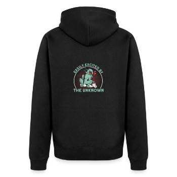 Cryptozoologie Kryptoide Monster Nerd Cadeau - Veste à capuche bio Premium Unisexe - noir - Dos - Nico (187cm)