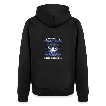 Haunted House Ghost Hunter Ghost Hunt Gift - Unisex Premium Organic Zip Hoodie - black - Back - Nico (187cm)