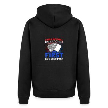 Trading Card Playing Card Card Game Gift - Unisex Premium Organic Zip Hoodie - black - Back - Nico (187cm)