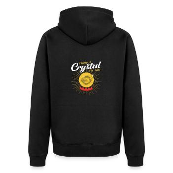 Mystisch Wahrsagerin Kristallkugel Geschenk - Unisex Premium Bio Zip Hoodie - Schwarz - Hinten - Nico (187cm)