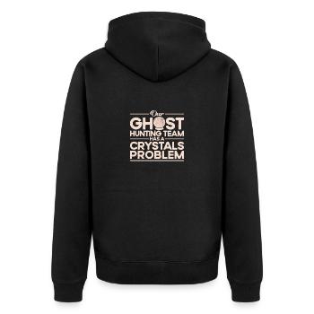 Mystisch Wahrsagerin Kristallkugel Geschenk - Unisex Premium Bio Zip Hoodie - Schwarz - Hinten - Nico (187cm)
