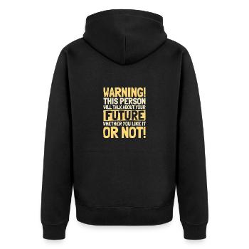 Mystical Fortune Teller Crystal Ball Gift - Unisex Premium Organic Zip Hoodie - black - Back - Nico (187cm)