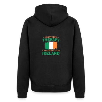Irlande Drapeau irlandais Cadeau d’épouse irlandaise - Veste à capuche bio Premium Unisexe - noir - Dos - Nico (187cm)