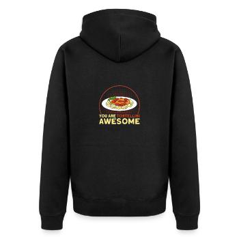 Noodles Noodle Lover Lasagne Spaghetti Cadeau - Veste à capuche bio Premium Unisexe - noir - Dos - Nico (187cm)