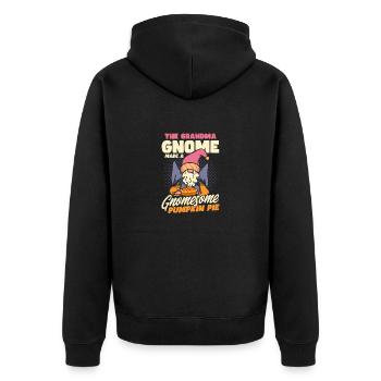 Thanksgiving Funny Dwarves Costume Autumn - Unisex Premium Organic Zip Hoodie - black - Back - Nico (187cm)