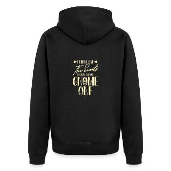 Thanksgiving Funny Dwarves Costume Autumn - Unisex Premium Organic Zip Hoodie - black - Back - Nico (187cm)