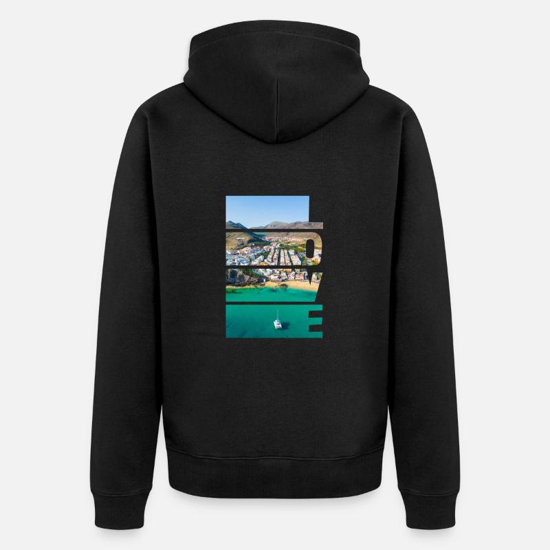 Morro Jable - Amour - Veste à capuche bio Premium Unisexe - noir