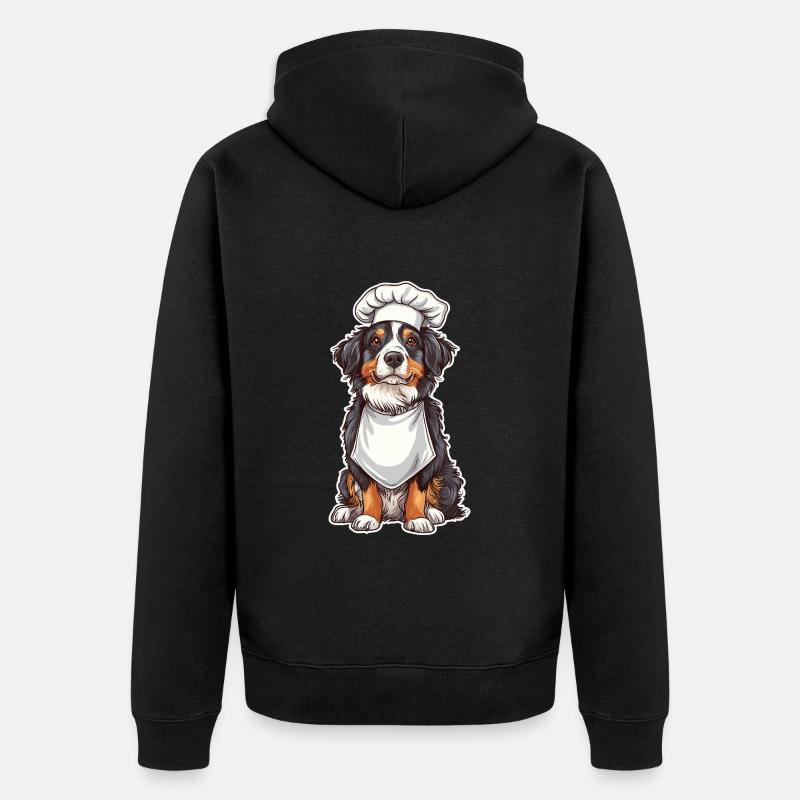 Chef canin - Berger australien - Veste à capuche bio Premium Unisexe - noir