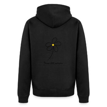 MAMAN. FÊTE DES MÈRES. BONNE FÊTE MAMAN. FÊTE - Veste à capuche bio Premium Unisexe - noir - Dos - Nico (187cm)