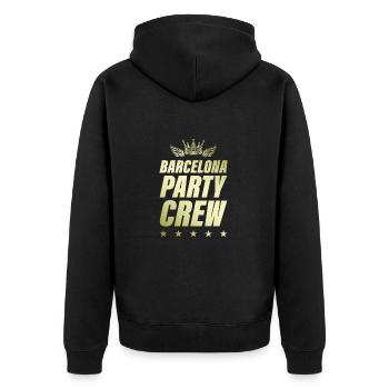 Barcelona Party Crew Or - Veste à capuche bio Premium Unisexe - noir - Dos - Nico (187cm)